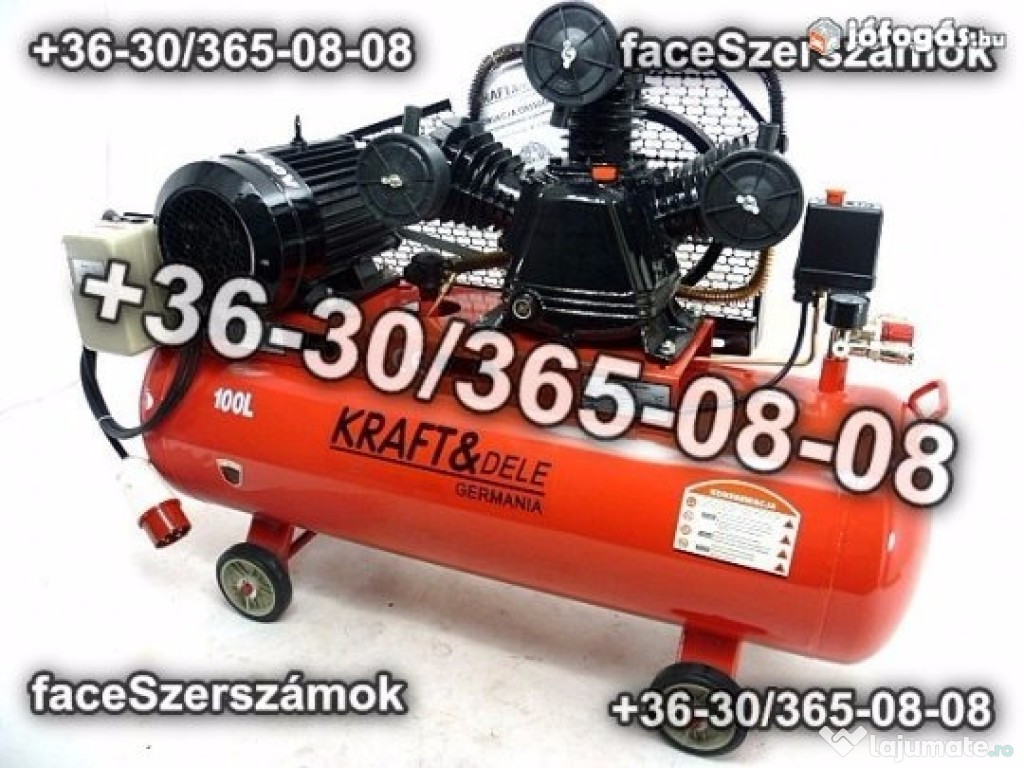 Compresor de aer cu 3 cilindrii 100l 650l min kraft  straus