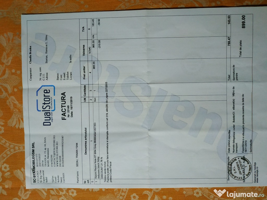 Telefon Xiaomi Redmi Note 8T