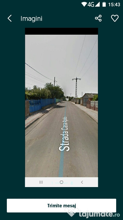 Teren intravilan ,strada casa apelor