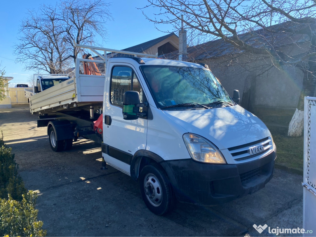 Iveco Daily basculant cu macara