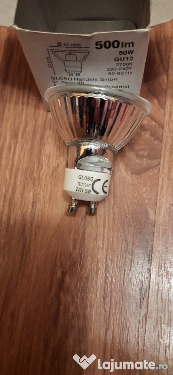 Bec halogen GU10/ 50W/ 28W, 230V, Nou!