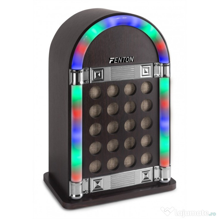 Boxa Portabila/JKB40 Jukebox cu design vintage, LED RGB, 30W