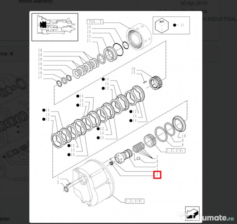 Rulment cu ace OEM CNH 81879030