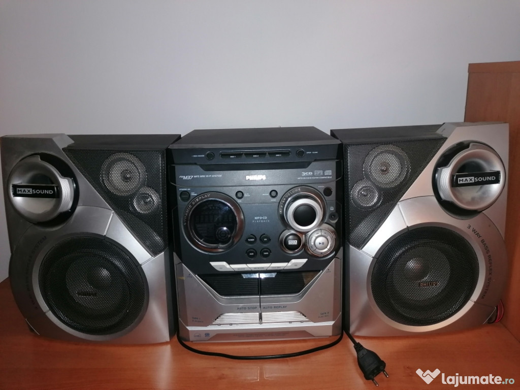 Sistem audio Philips FW-M37 HI FI cu schimbător de 3 discuri