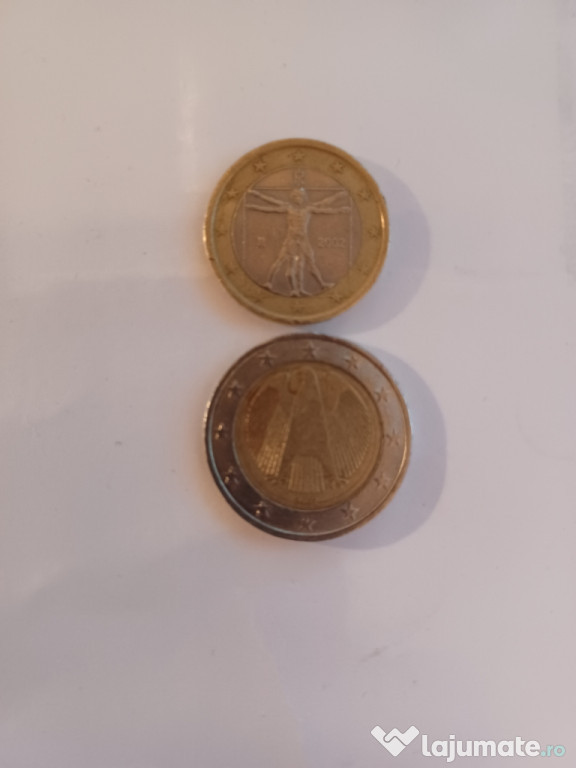 Monede 1 și 2 euro