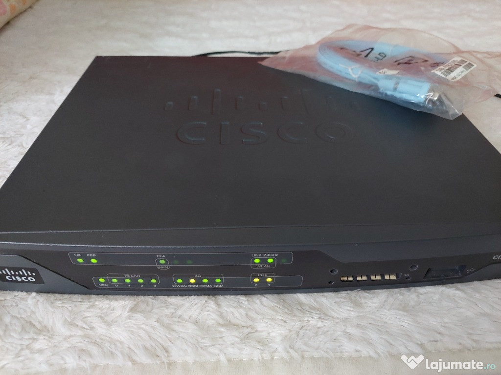 Router Cisco 800 Series Type 881 3g Ethernet Link 2,4GHz