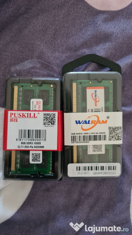 Memorie Ram Laptop 2buc,8GB DDR3,4GB DDR3,1600MHz