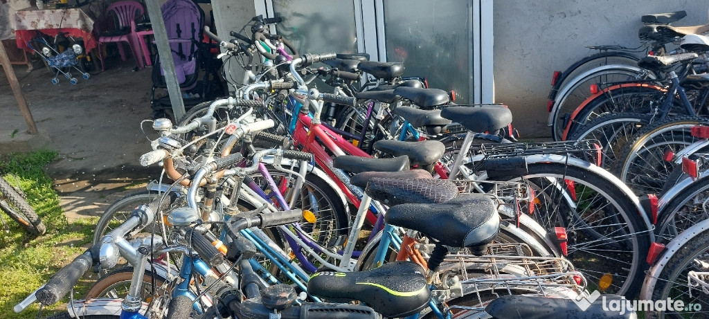 Biciclete, dama,adulți și copii