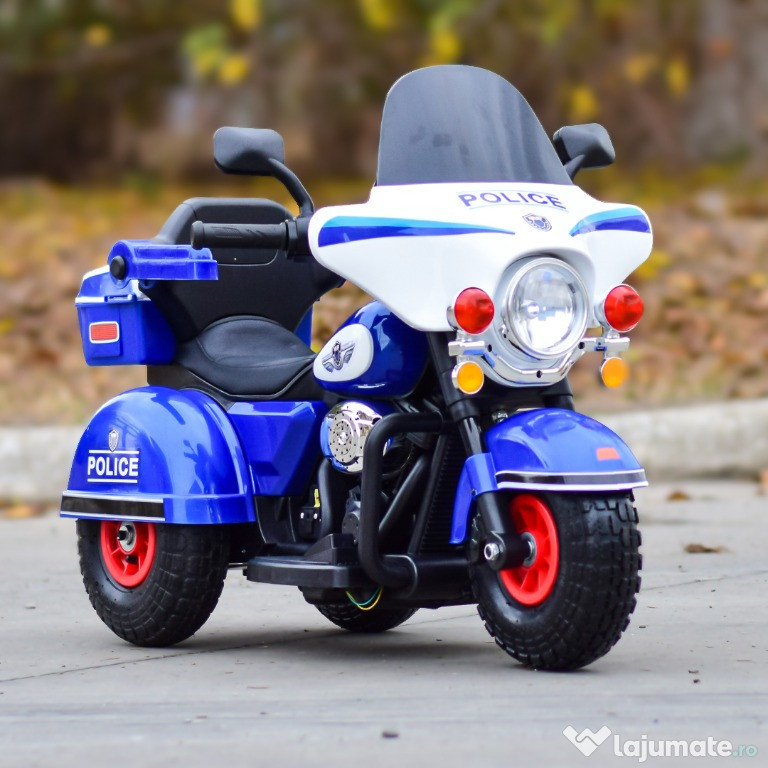 Motocicleta Kinderauto BJLT609 6V 50W roti gonflabile, scaun tapitat