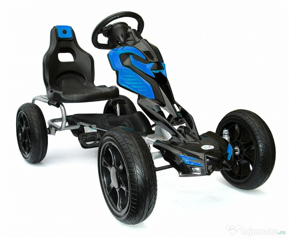 GO Kart cu pedale, Kinderauto Thunder cu roti EVA