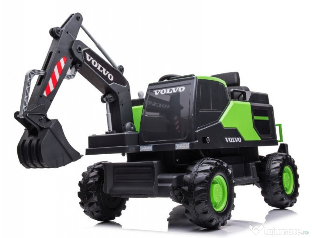 Excavator electric Volvo 90W 12V, incarcator actionat electric, verde