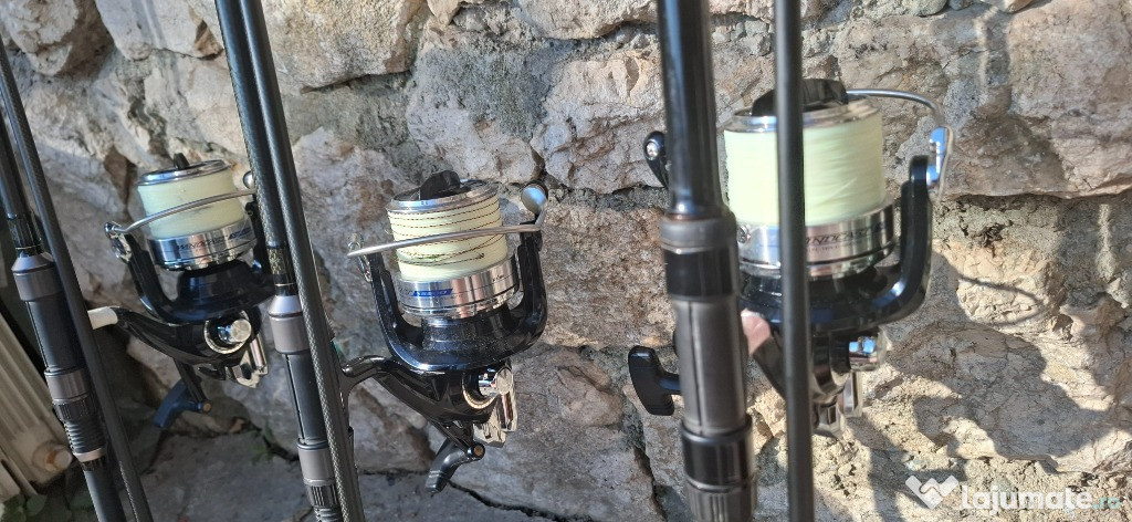 3 Lansete si 3 mulinete Daiwa