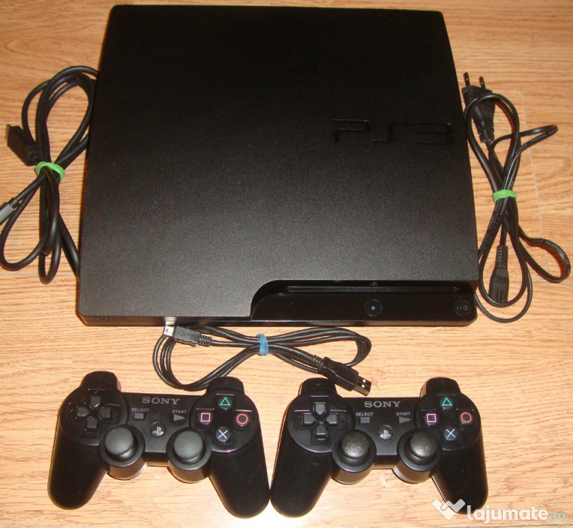 PlayStation 3 Slim 1Tera Modata 1000gb 2 controllere