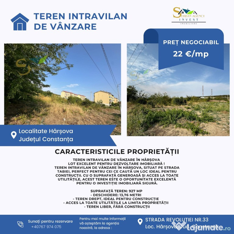 Teren Intravilan - Oportunitate excelentă pentru construcție