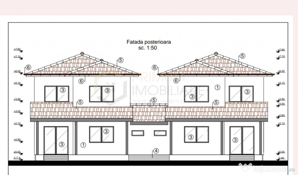 Duplex despartit - teren generos - dormitor la parter