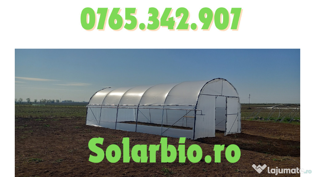 Solar Legume Kit Complet (picurare+folie+usa) Teava Galvanizata