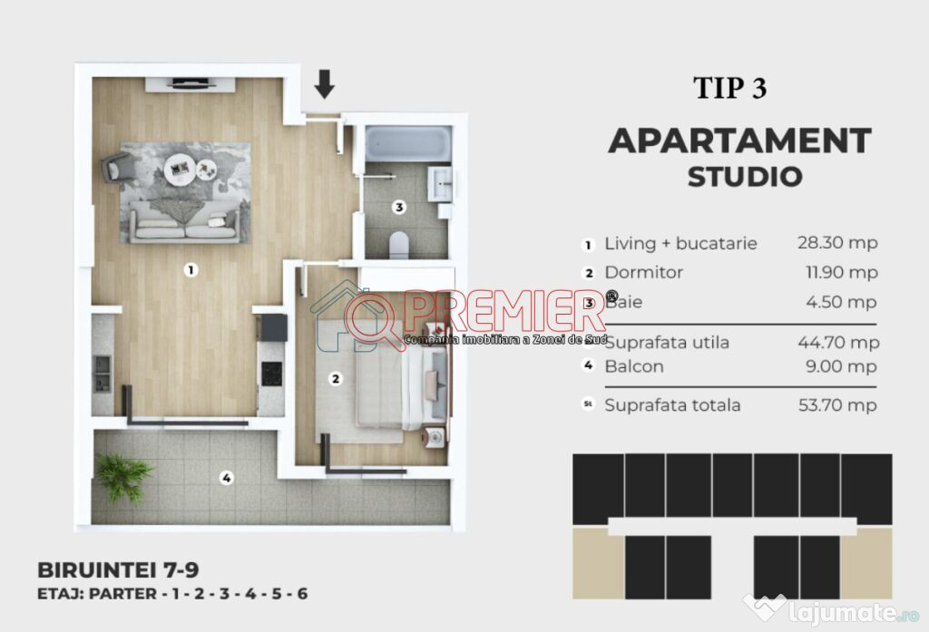 2 camere-Popesti Leordeni-Metrou Berceni