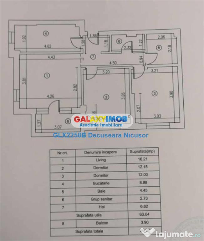 Apartament 3 camere, Ilie Petre, Finalizat, Finisat 61.700 e