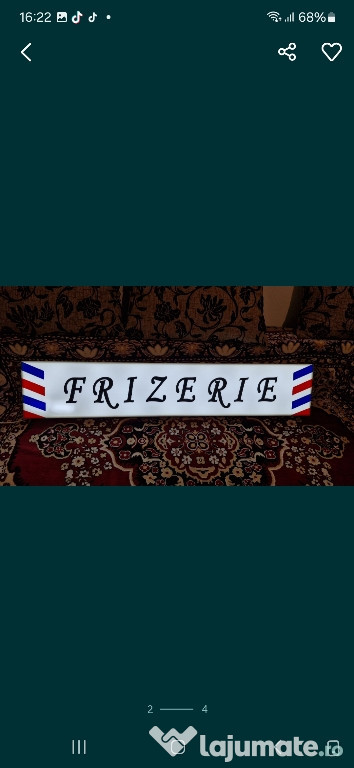 Firma luminoasa "Frizerie " pentru afacerea ta