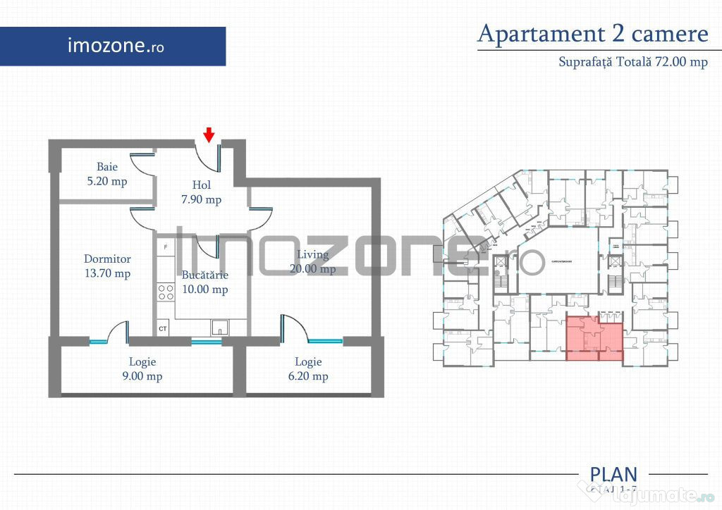 Apartament 2 Camere | 72 mp | Bloc Nou | Metrou Pacii / P...