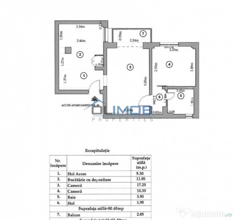 2 camere apartament Turda vedere spate