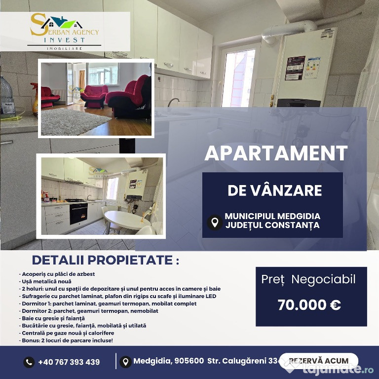 Apartament de vânzare în Medgidia, Berarie