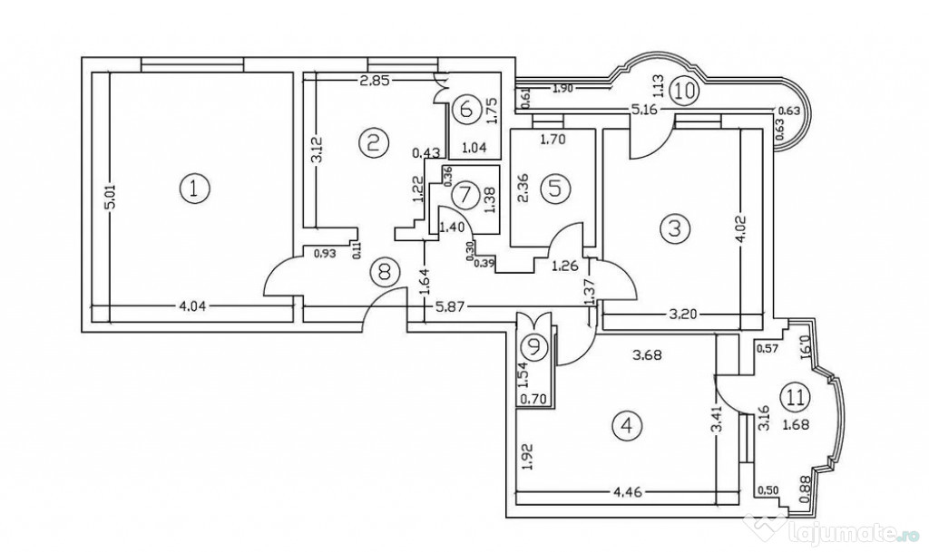 Apartament 2 camere -Doamna Ghica - Decomandat-80mp