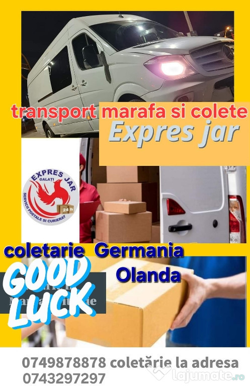 Transport marfa si colete Olanda Germania