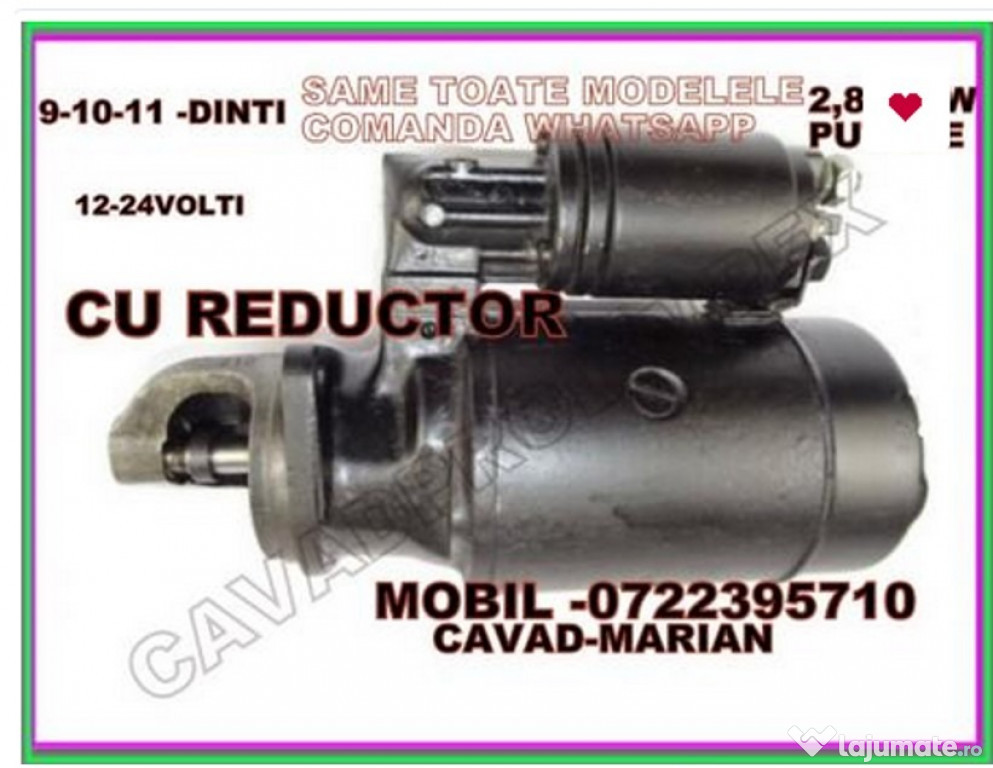 Electromotor cu reductor Same, Steyr, Goldoni 9, 10 dinti