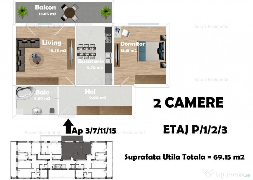 Comision 0! - Aparatament 2 camere lux Decebal / Rond Alba Iulia