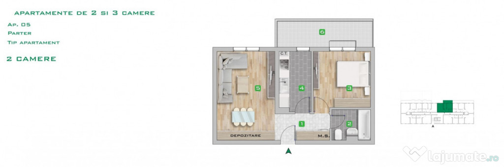 Apartament 2 cam complex rezidential boutique Metrou Pacii