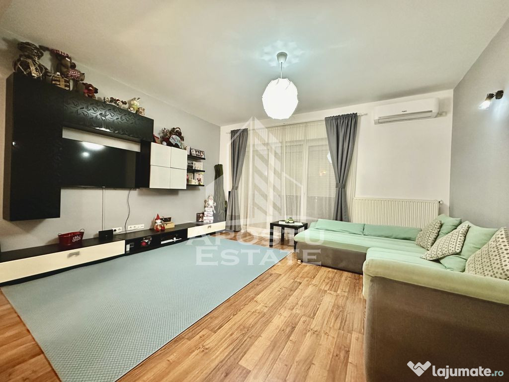 Apartament cu 2 camere, 63 mp utili, etaj 2, mobilat, zon...