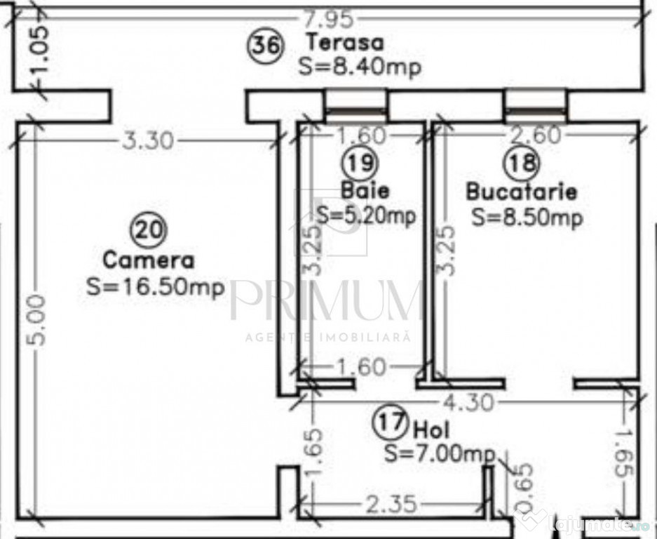 GIROC - 1 Camera - Decomandat - Etajul 1 - Bloc nou