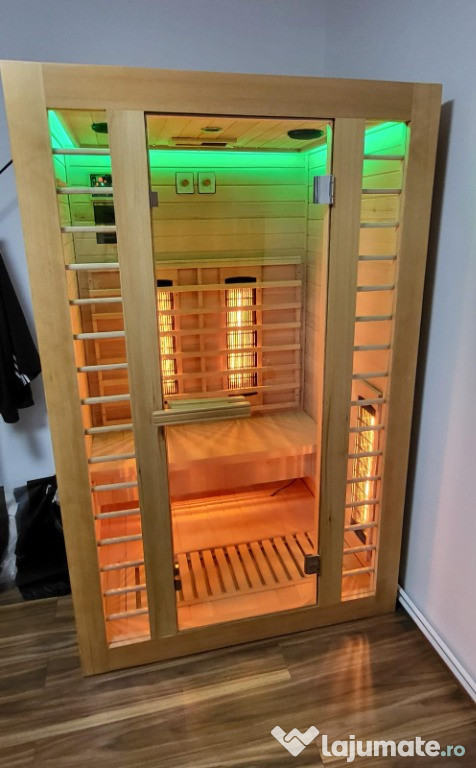 Sauna infrarosu pt. doua persoane, SAFIR-2, brad canadian, made in Aus