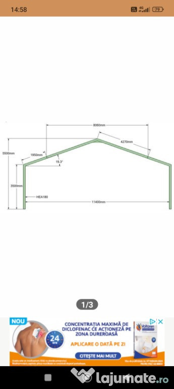 Hala metalic ; structura metalica