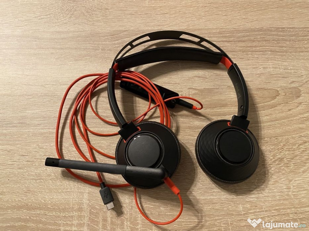 Căști Call Center Plantronics Blackwire C5220, USB-C & Jack 3.5 mm