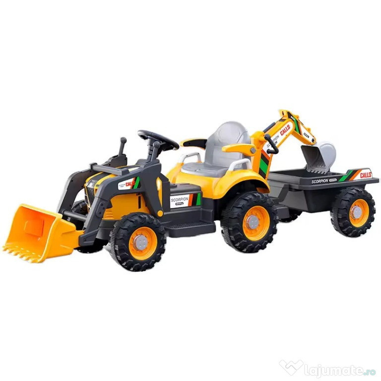 Tractoras electric pentru copii, Kinderauto BRJ1588, 2x 35W, 12V