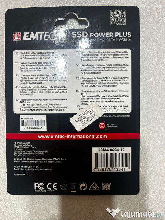 SSD EMTEC 480 gb