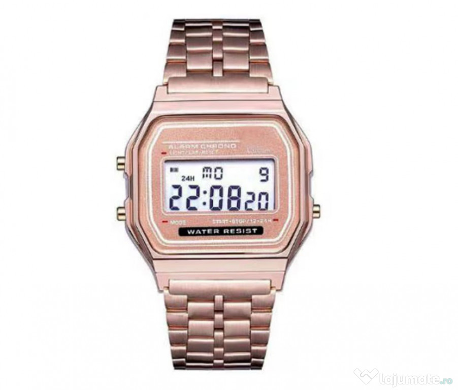 Ceas de mana digital unisex (Roz / Pink) - model vintage - retro