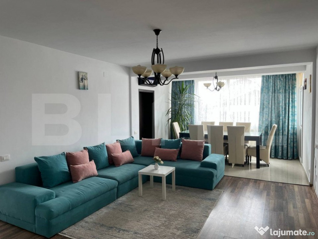 Apartament cu 3 camere, 90 mp, mobilat modern, zona Lipovei