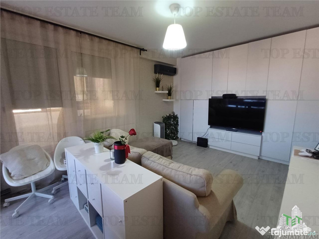 Apartament 3 camere decomandat mobilat modern 2bai boxa