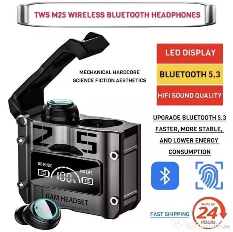 TWS M25 căști Bluetooth