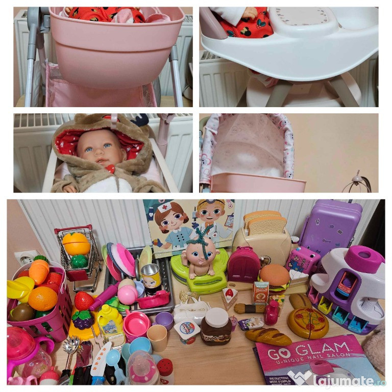 Set Baby Nurse Smoby cu 2 bebelusi Accesorii + zeci de hainute/vase