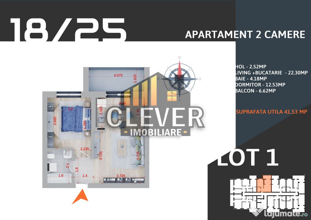 2 camere -Ideal Investitie-Theodor Pallady-Comision 0