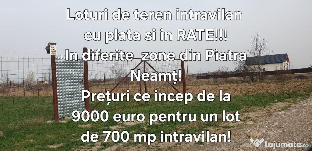 OCAZIE!!9000 euro!Vand Terenuri in RATE doar cu Buletinul!!!