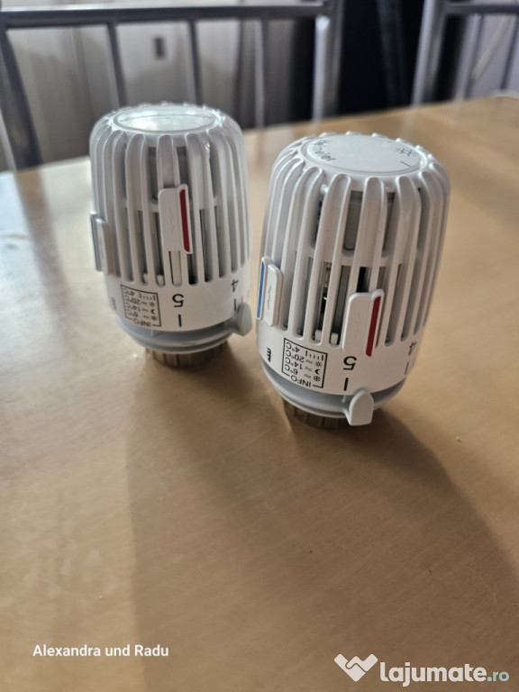 Cap 2 buc termostat pentru calorifer pe apa calda cu termostat
