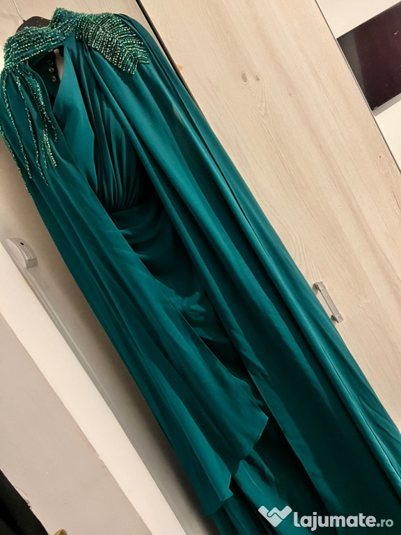 Rochie elegantă mărimea 48 verde smarald