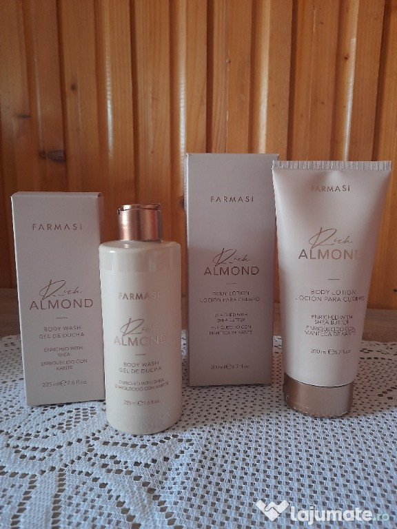 Ofertă Farmasi! Set Ulei de Migdale gel de duş+loțiune de corp