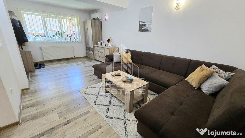 Apartament cu 3 camere la casa, curte 220 mp, Giroc