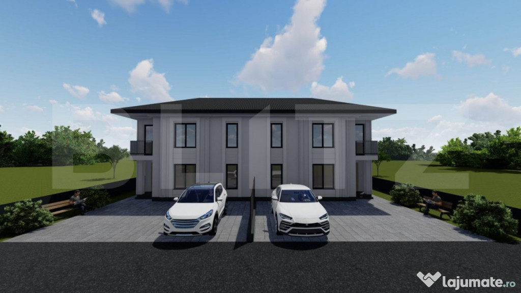 Duplex modern 117 mp utili , 200 mp teren , zona Ipotesti